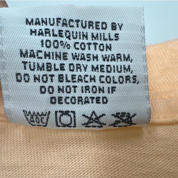 Vintage Harlequin Butterfly Graphic T-Shirt Salmon Large Single Stitch USA - Picture 12 of 12